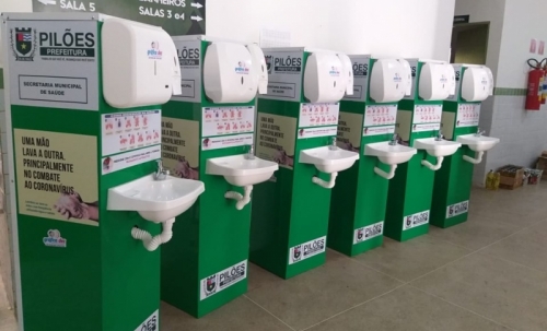 COVID-19: Lavatórios móveis serão instalados para higienização da população, em Pilões