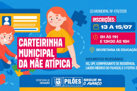 Pilões abre inscrições para a Carteirinha Municipal da Mãe Atípica