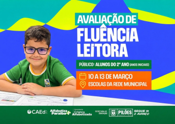Estudantes do 2º ano de Pilões participam de Avaliação de Fluência Leitora